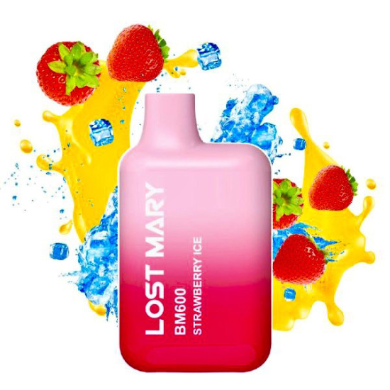 Lost Mary • Strawberry Ice  20mg 2ml (ΔΡΟΣΙΣΤΙΚΕΣ ΦΡΑΟΥΛΕΣ ΜΕ 600 ΡΟΥΦΗΞΙΕΣ)