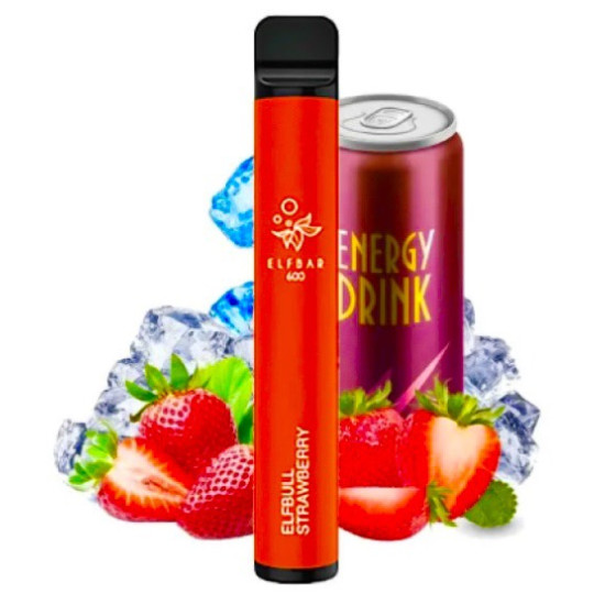 Elf Bar 600 Ενεργειακό Ποτό, Φράουλα & Πάγος  20mg 2ml ( Elfbull Strawberry )