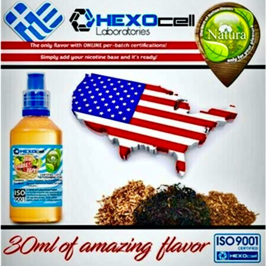  AMERICANO  (TOBACCO WITH THE FLAVOR OF AMERICAN TOBACCO) 30/60ML NATURA BY HEXOCELL
