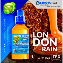 London Rain  (Καπνός Burley+Oriental με Καραμέλα βουτύρου, με πολύ απαλή επίγευση σοκολάτας ) 30/60ML NATURA ΑΠΟ HEXOCELL